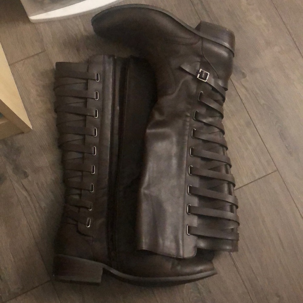 Knee high leather boots